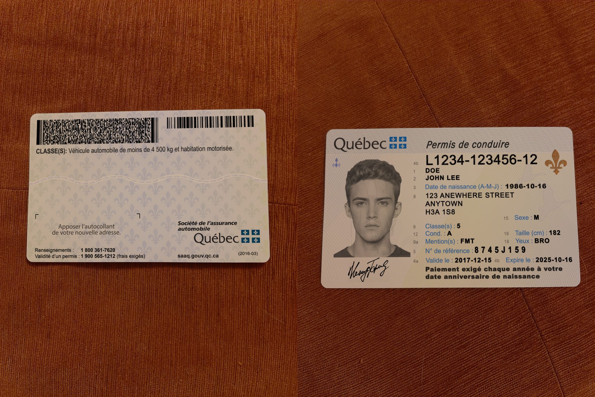 Order Quebec driver’s license