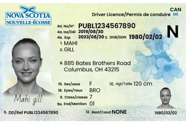 Order Nova scotia drivers license