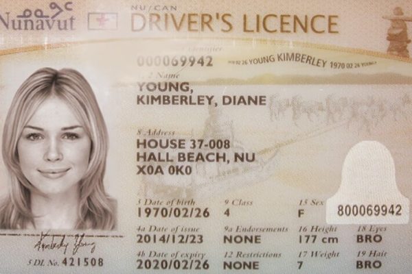 Order Nunavut Driver License
