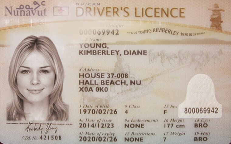 Order Nunavut Driver License